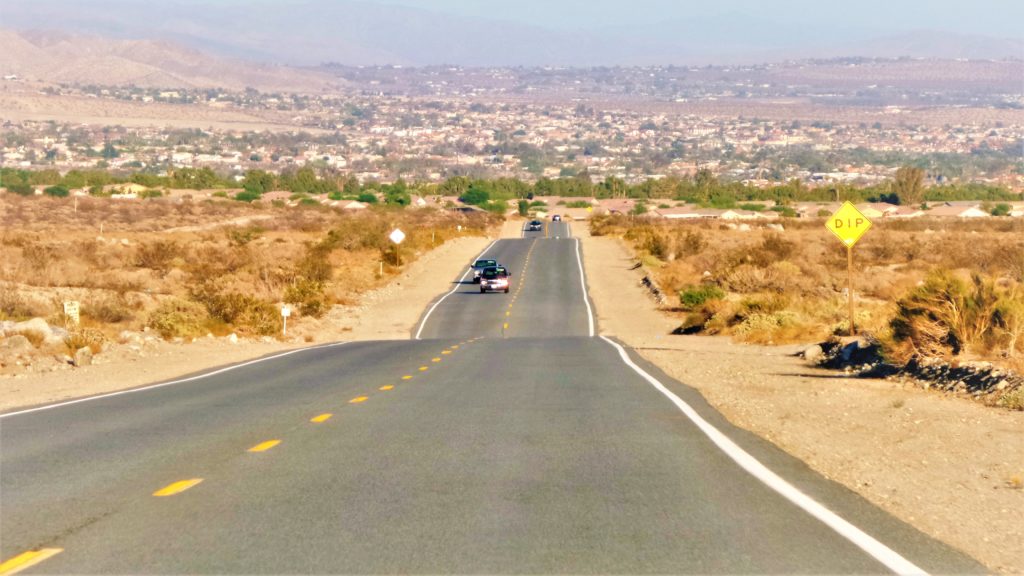 Road out of Joshua Tree National Park, California