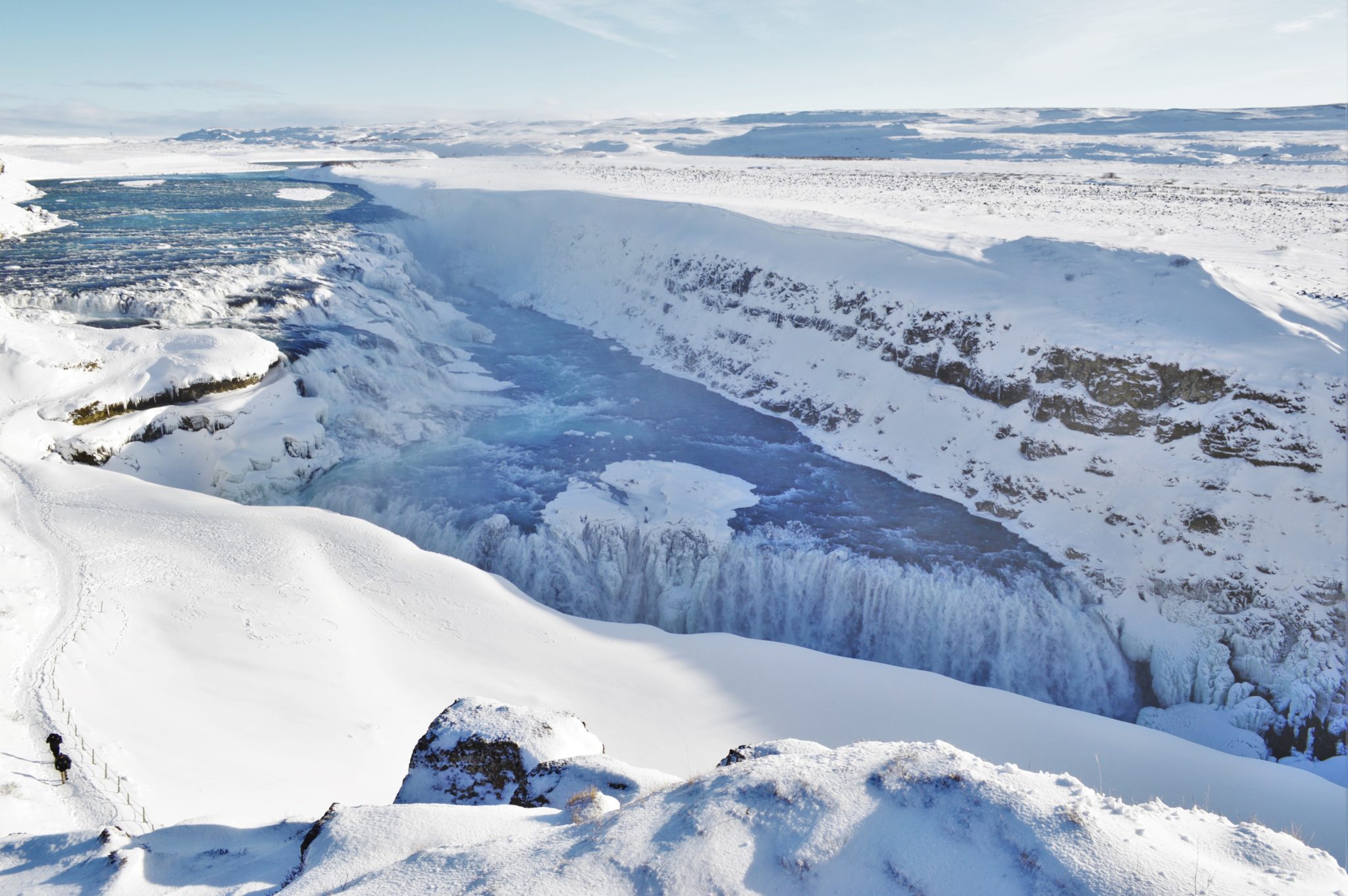 Gullfoss top viewpoint in Iceland's Golden Circle