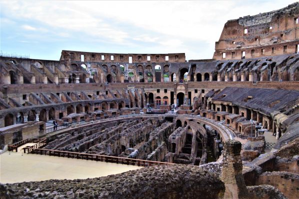 Inside the Roman Colosseum, Rome, Italy