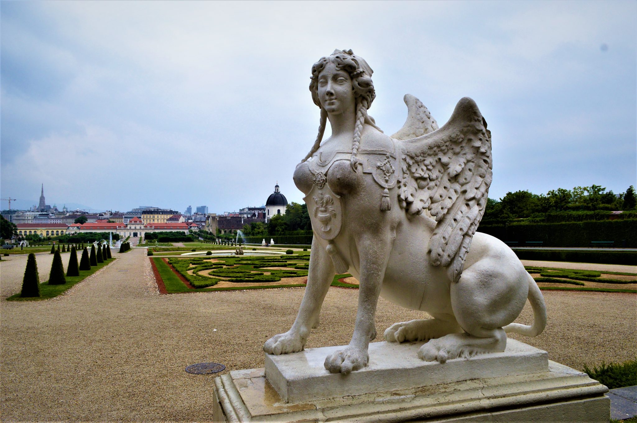 Woman lion statue, Schönbrunn Palace, 2 days in Vienna, Austria