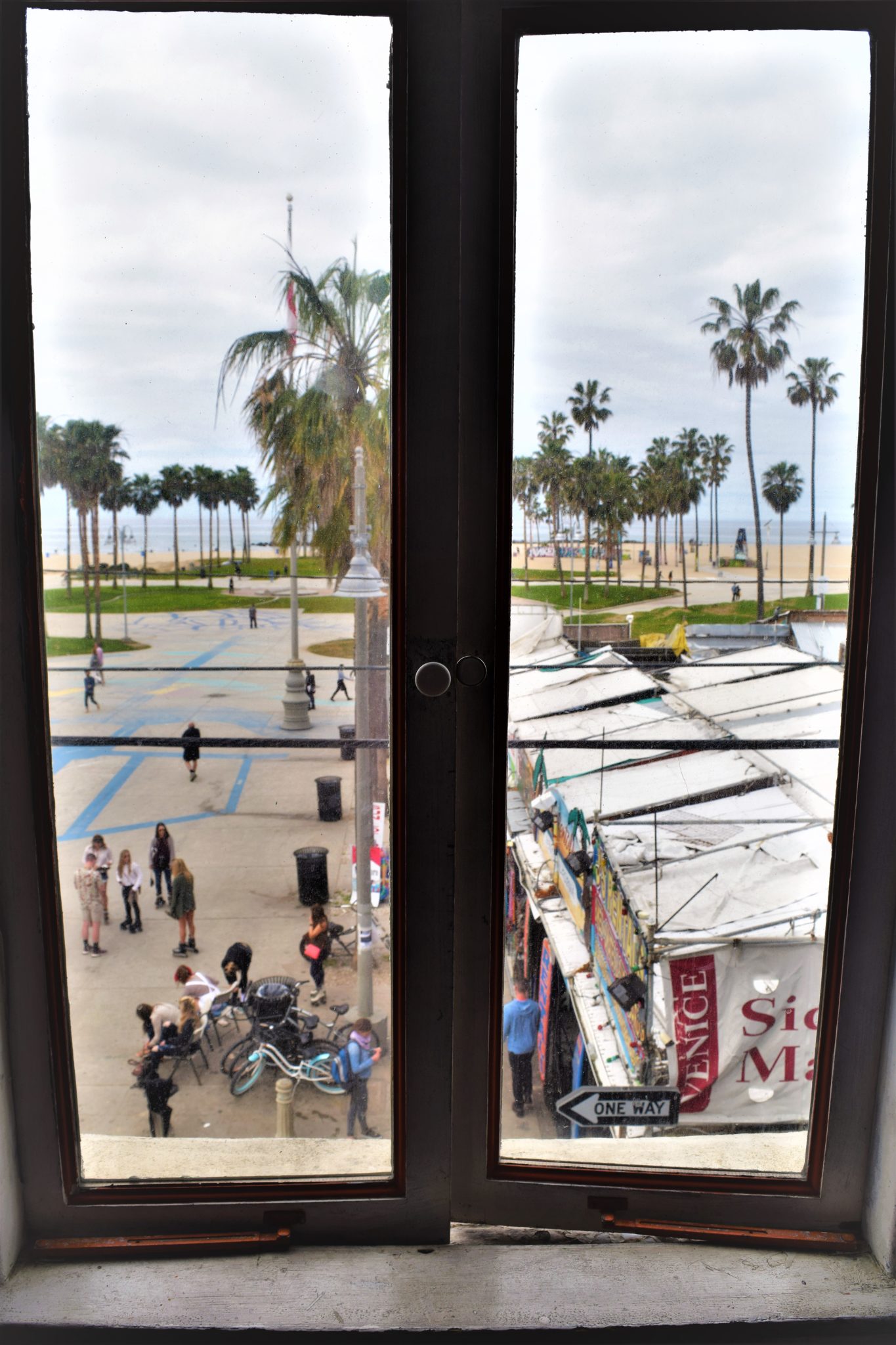 View from window, Samesun Venice Beach Hostel, California