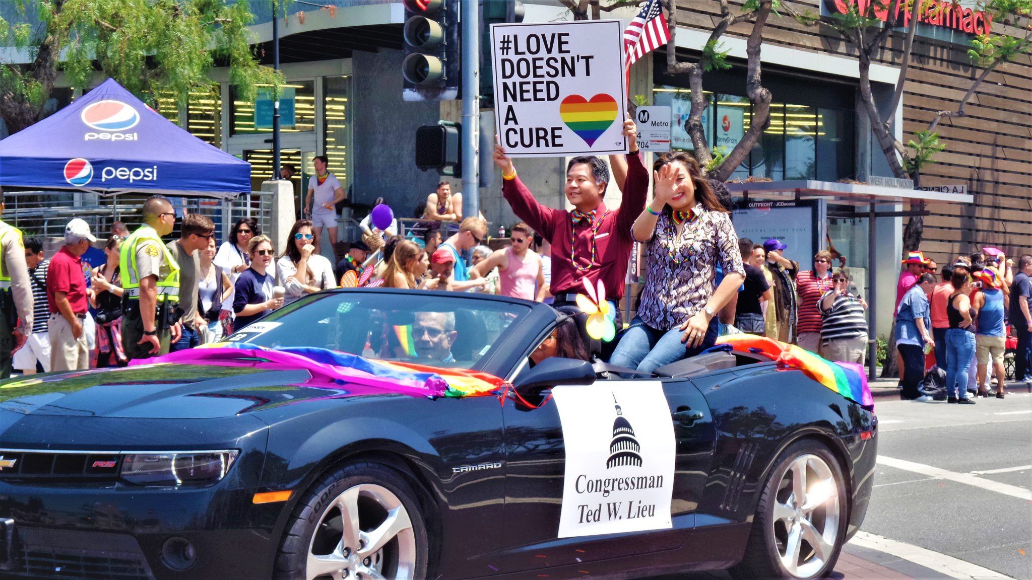 Congressman in LA pride parade, california, usa