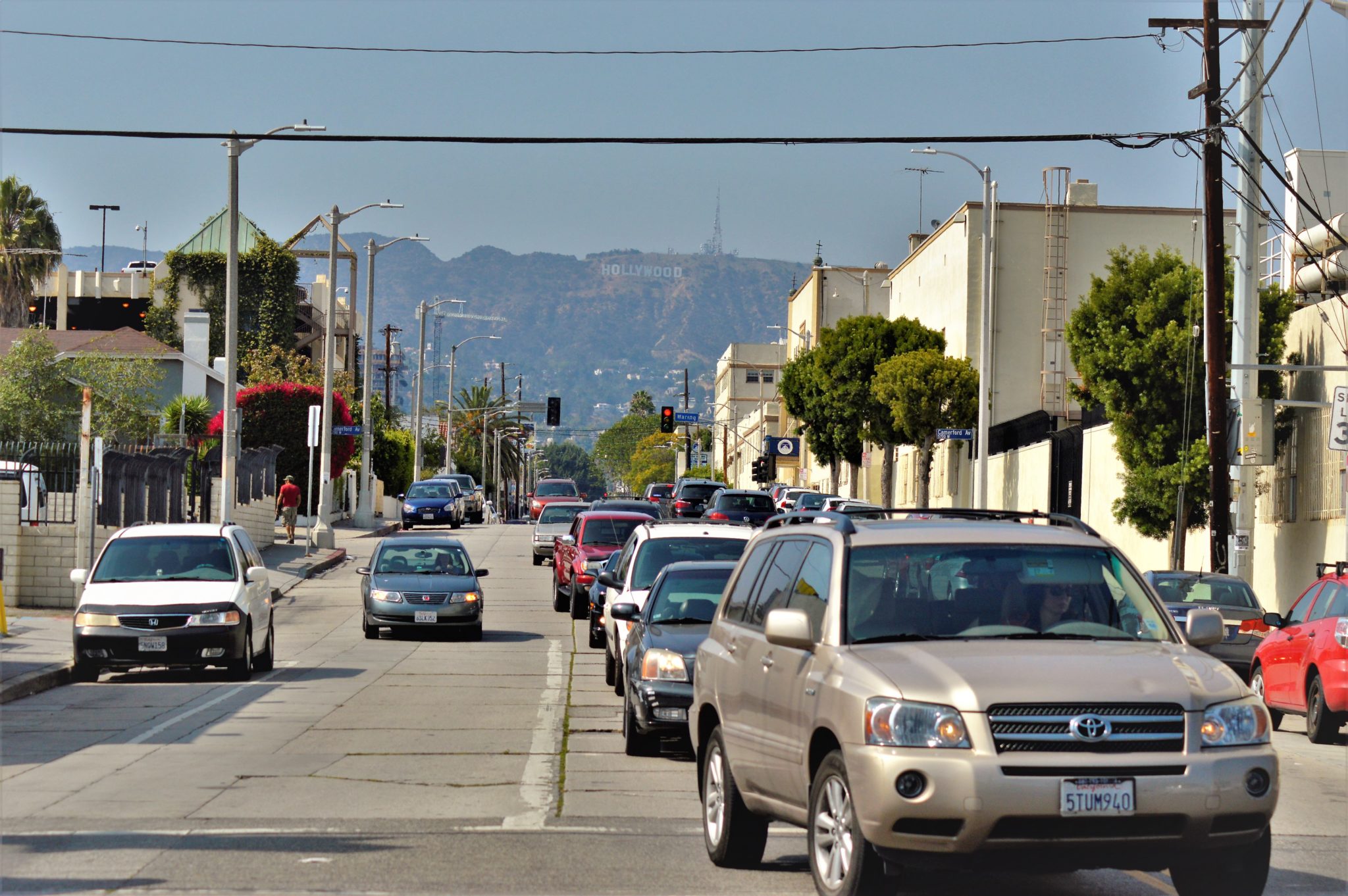 Hollywood Sign view from Waring, places to see in Los Angeles
