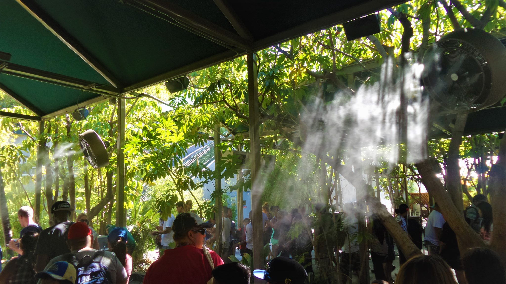 Jurrasic park ride Universal Studios queuing area