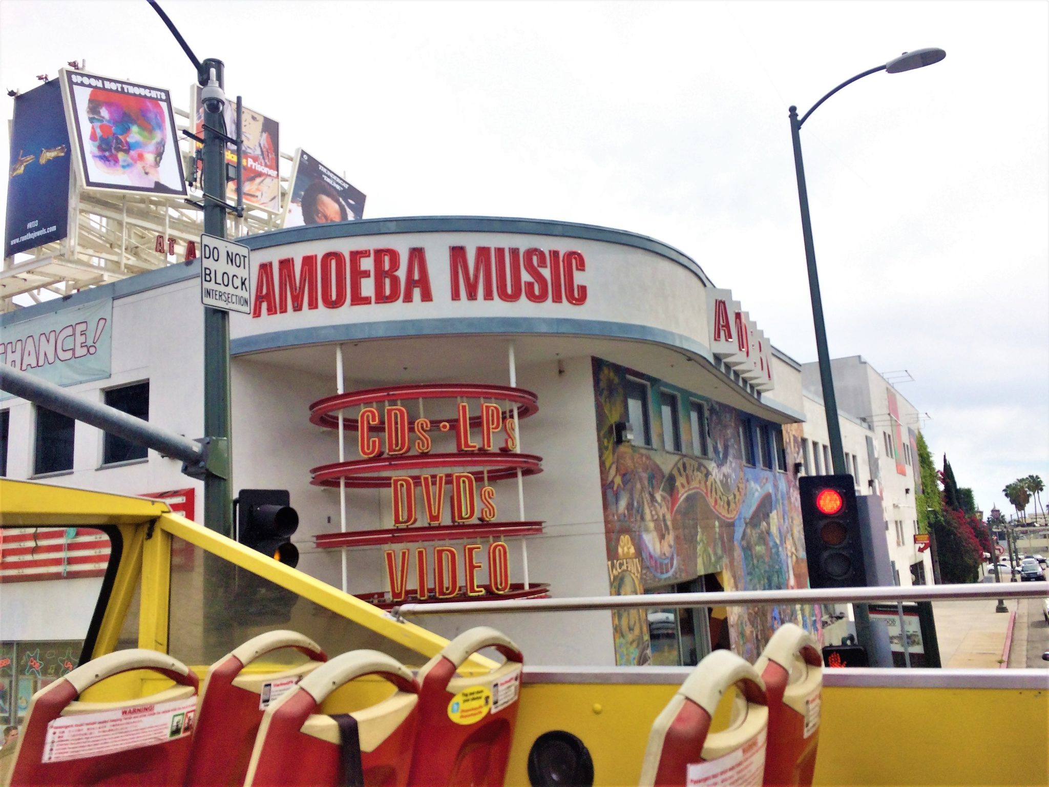Ameoba Music, hop on hop off bus los angeles