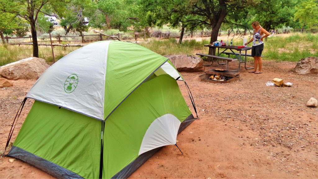 Camping in Zion National Park, Utah