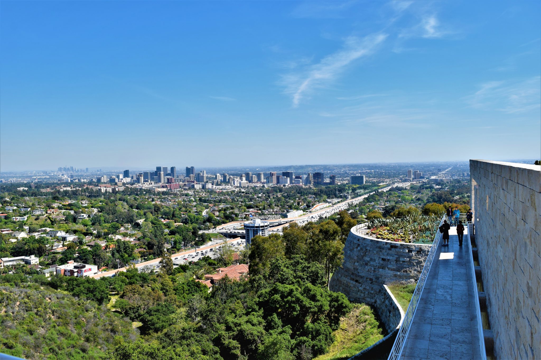 Getty Center view of los angeles, california