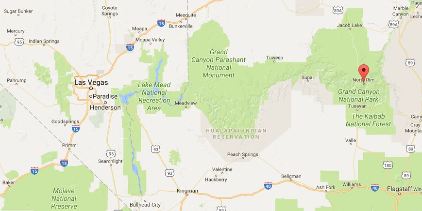 Grand Canyon North Rim location grand canyon trip