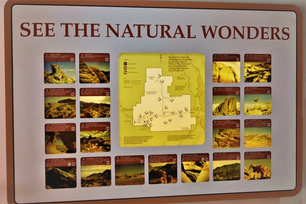 Map of the valley of fire state park, utah