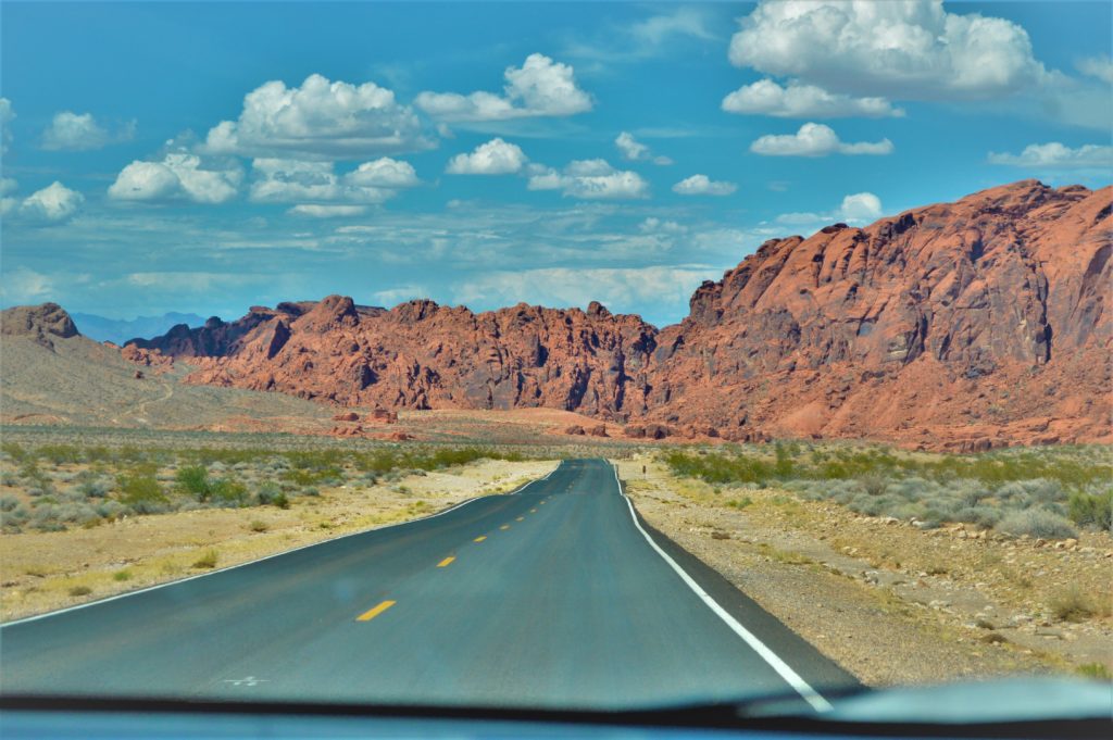 Road through the valley of fire state park, utah, usa