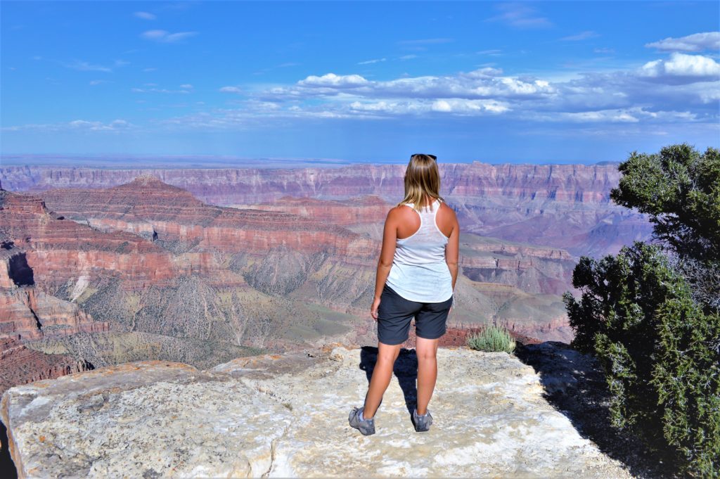 Standing in front of the Grand Canyon North Rim