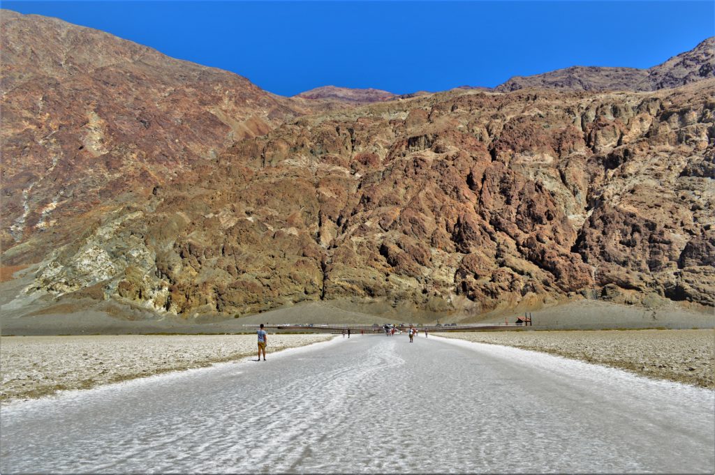 Badwater Basin salt flats in death valley, usa