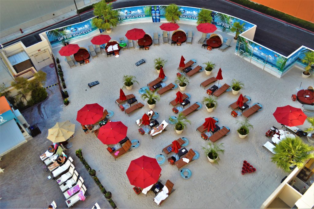 Beach at Aria, las vegas strip, nevada