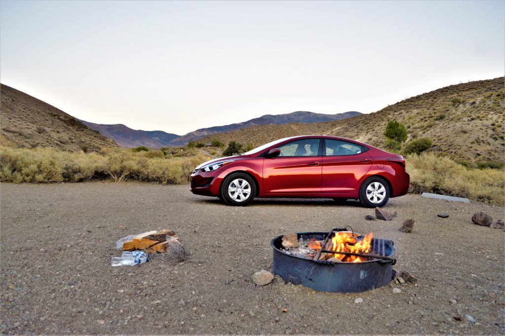 Camp fire, death valley national park