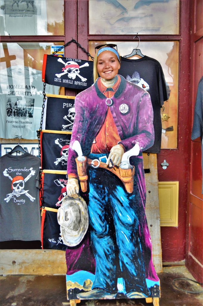 Face cut out at Virginia City, Nevada