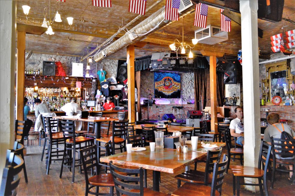 Inside a saloon at Virginia City, Nevada