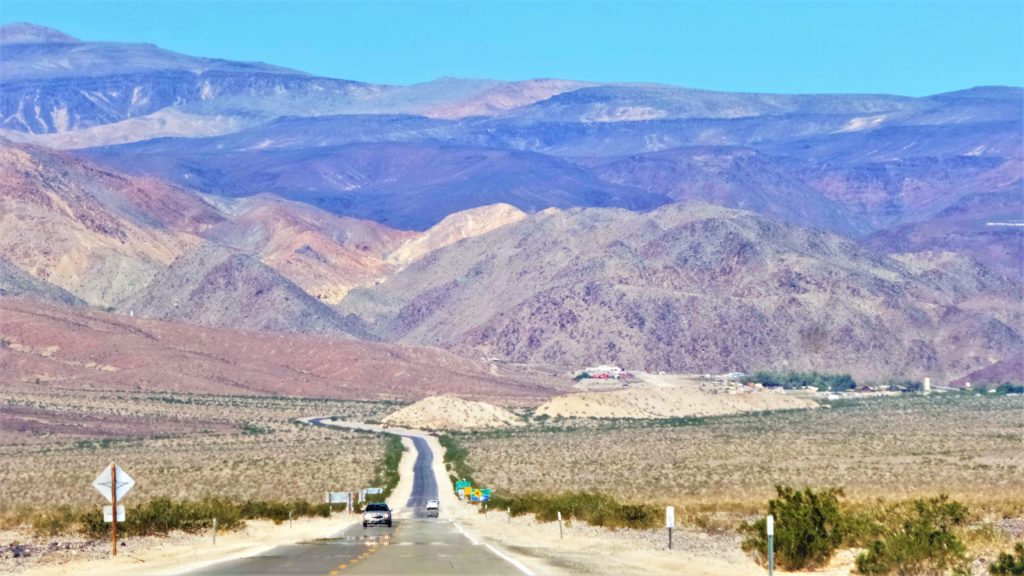 Driving through death valley national park, usa
