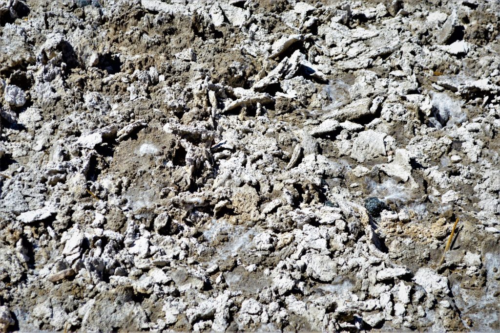 Dry terrain at bad water basin, death valley national park