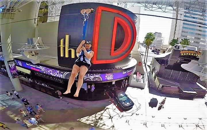 Fremont street zip line, las vegas, Nevada