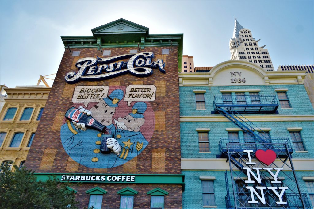New york new york hotel, las vegas pepsi cola building