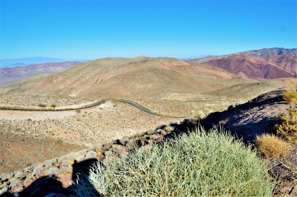 Road up to Dante's view, death valley national park, usa