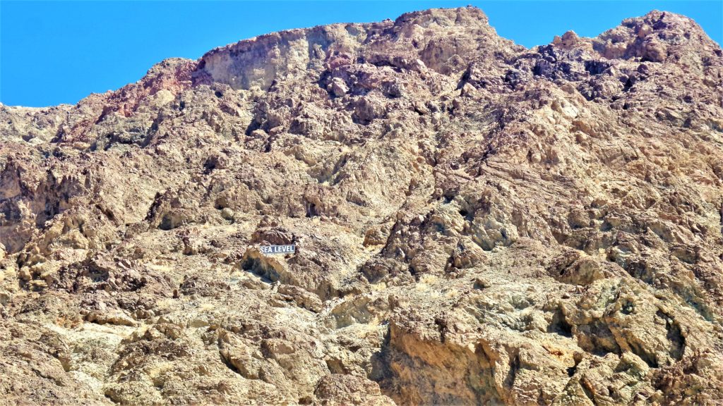 Sea Level sign, death valley, usa