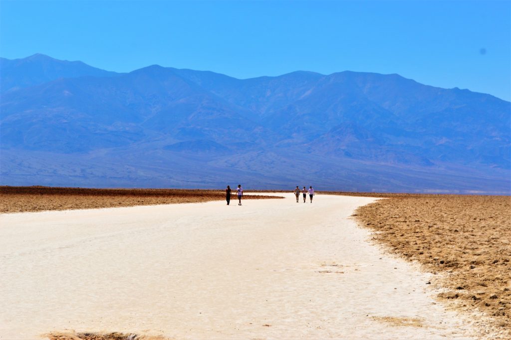 Walking on Salt Flats in Death Valley National Park