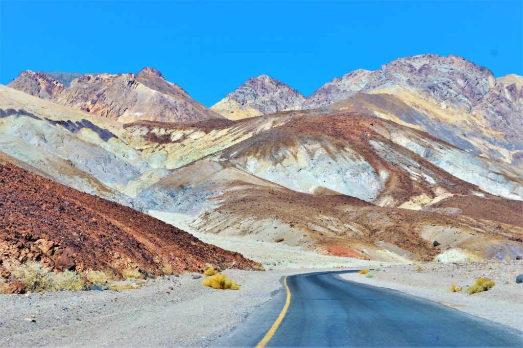 Winding road, artist drive, death valley national park, usa