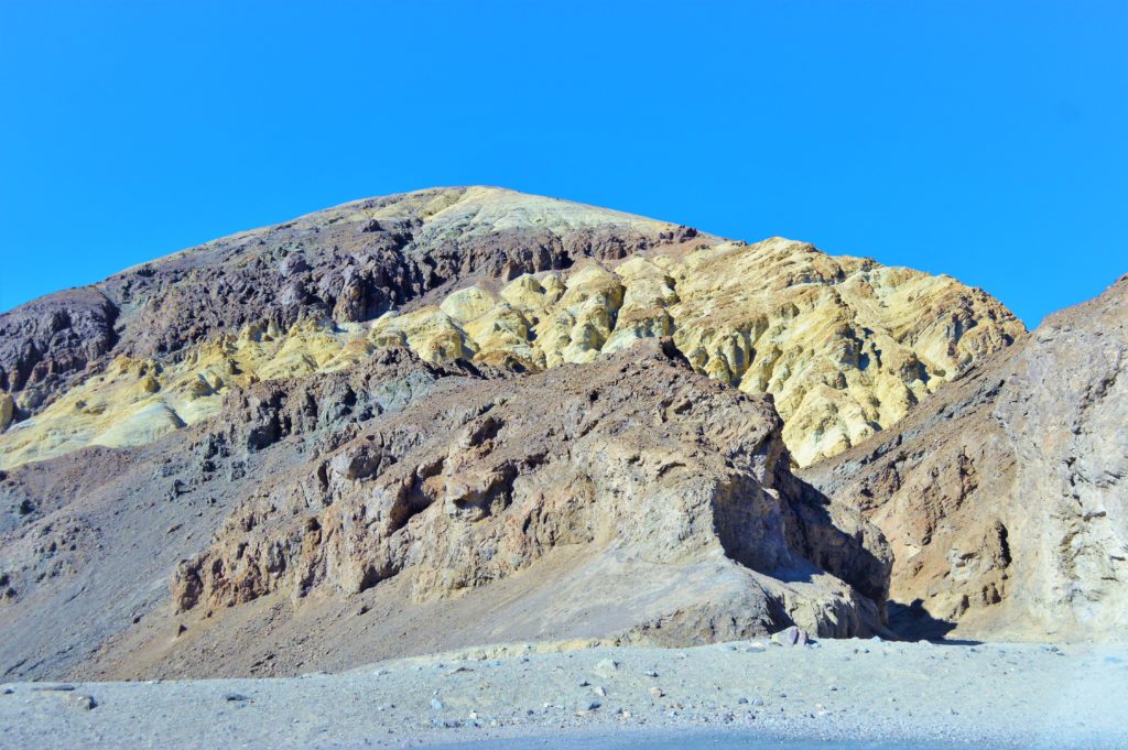 Yellow rocks, death valley national park, usa