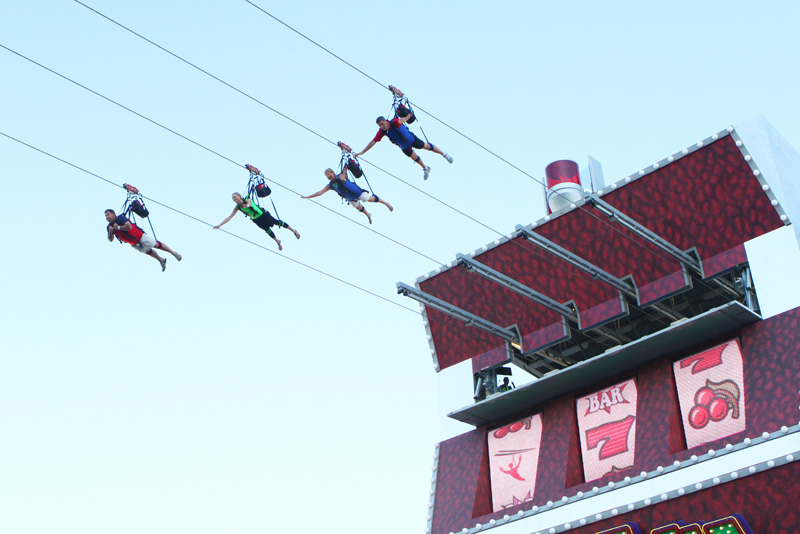 slotzilla superhero zip line, fremont street las vegas