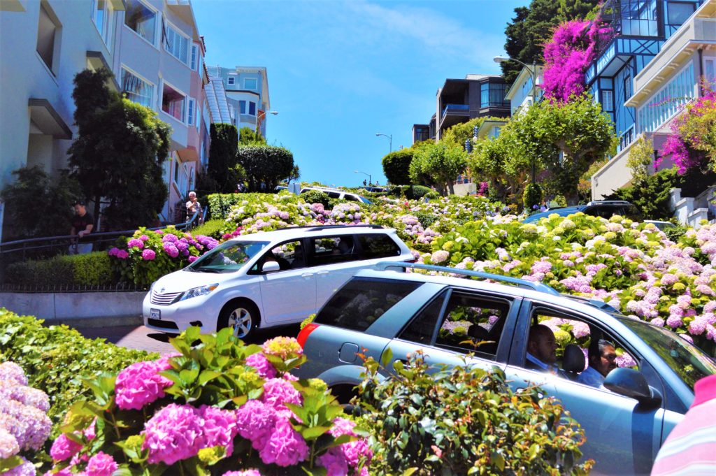 Cars on Lombard Street, San Francisco, USA