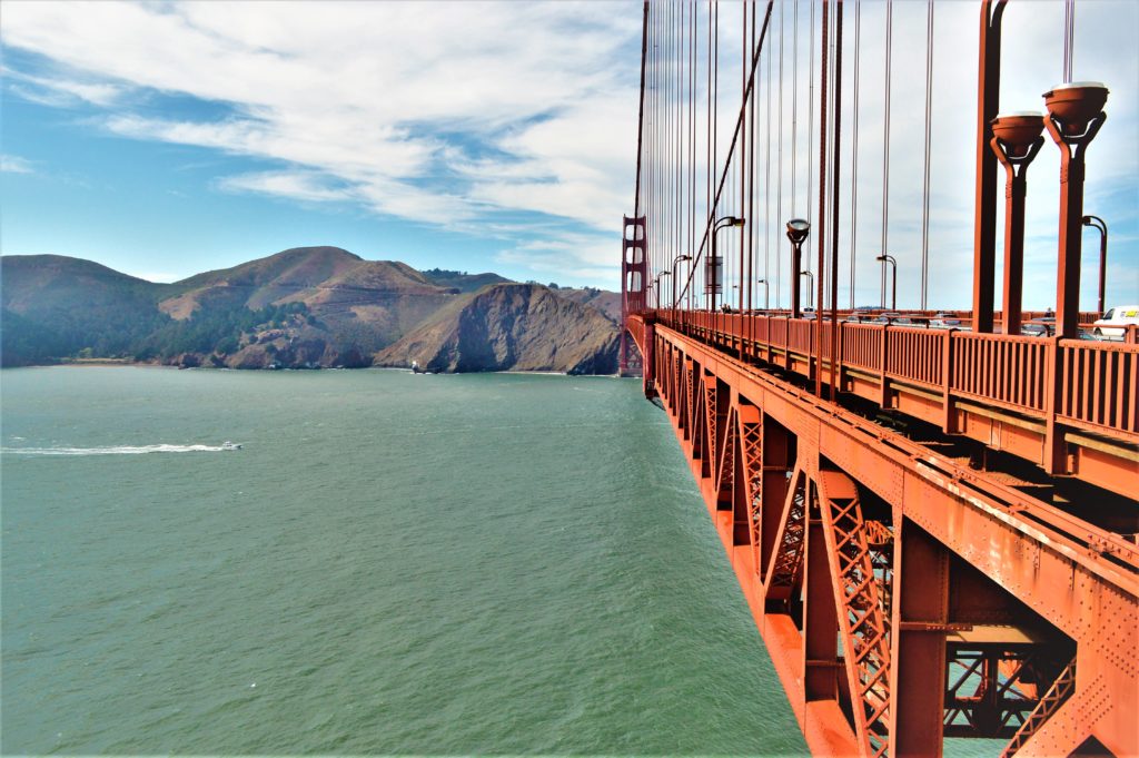 Cycling Golden Gate Bridge, San Francisco, USA