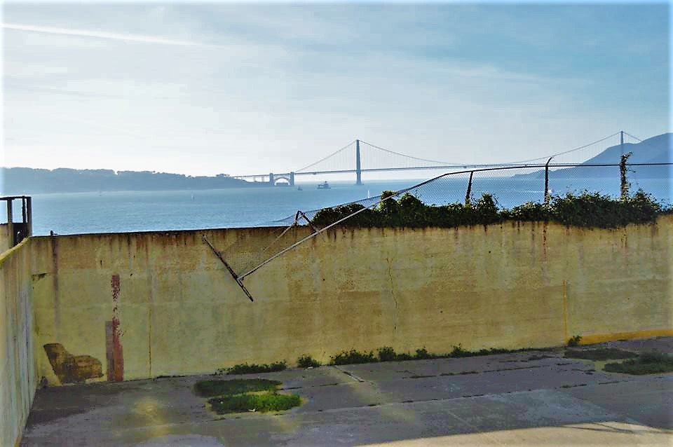 Exercise yard, Alcatraz Prison, San Francisco, California