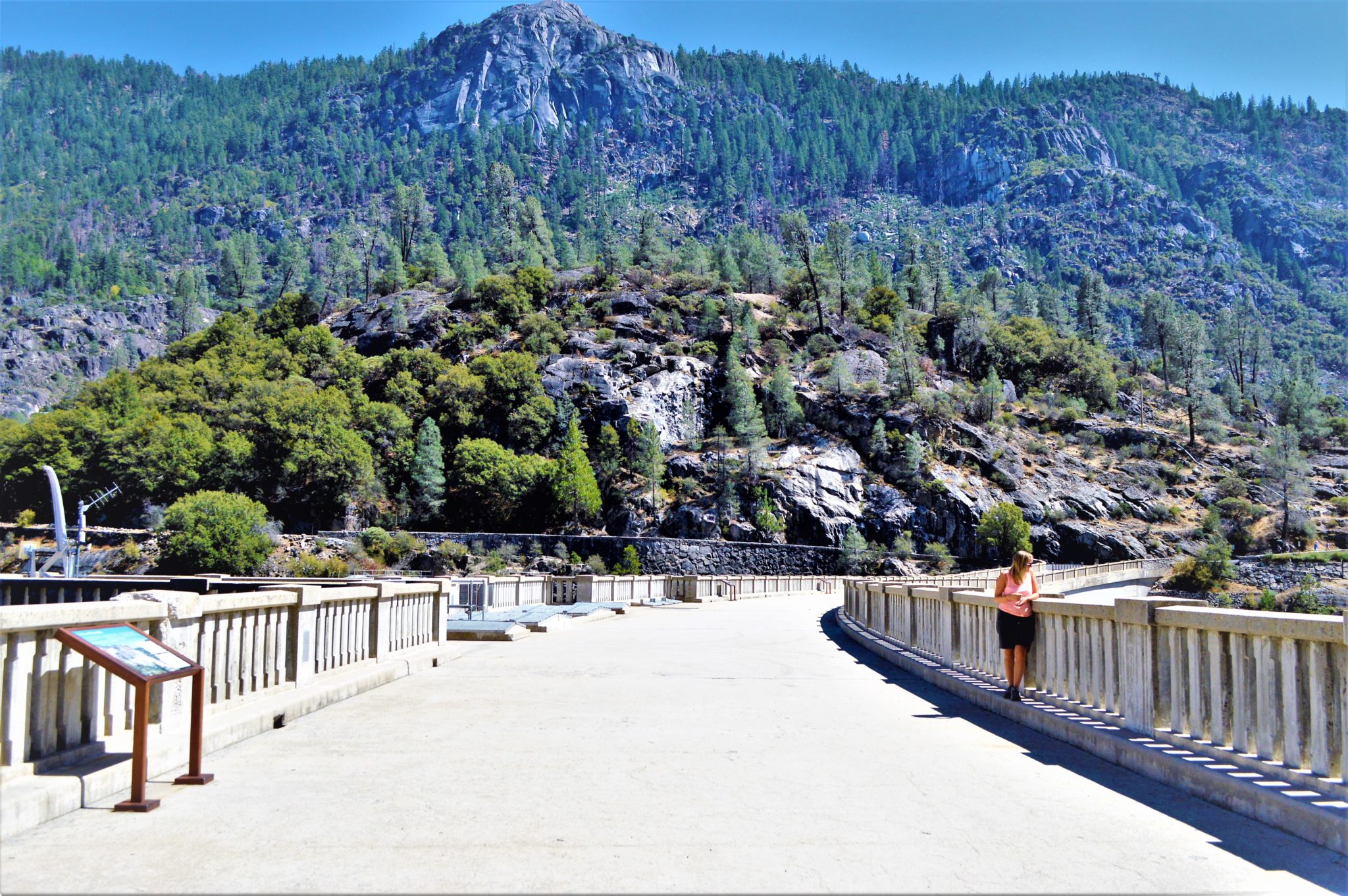 On top of hetch hetchy dam, California