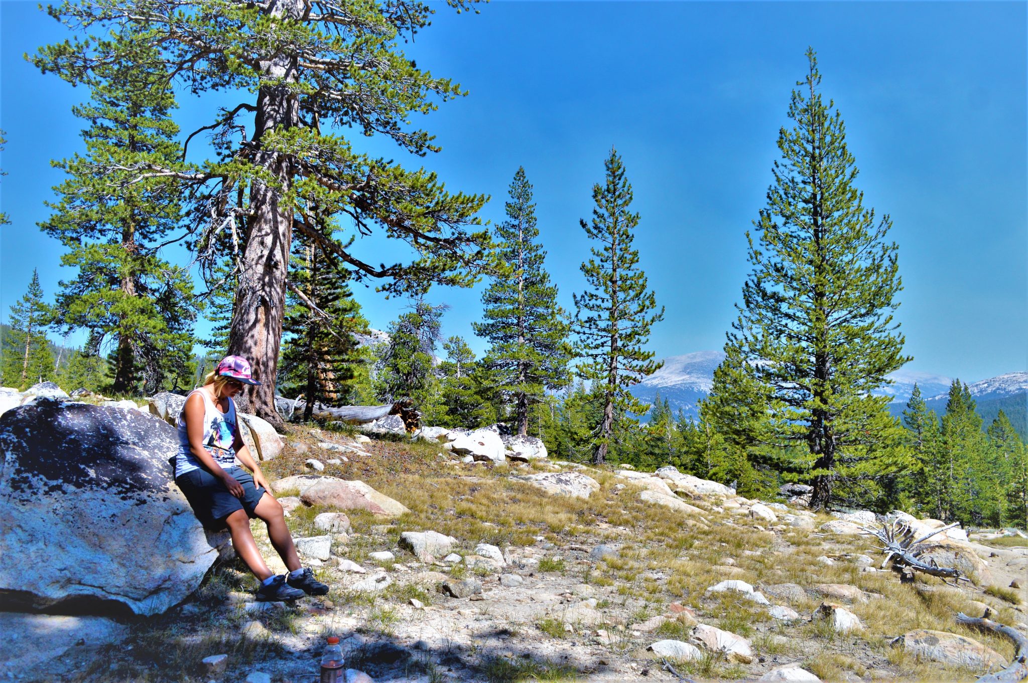 Resting on PCT, Yosemite National Park, California