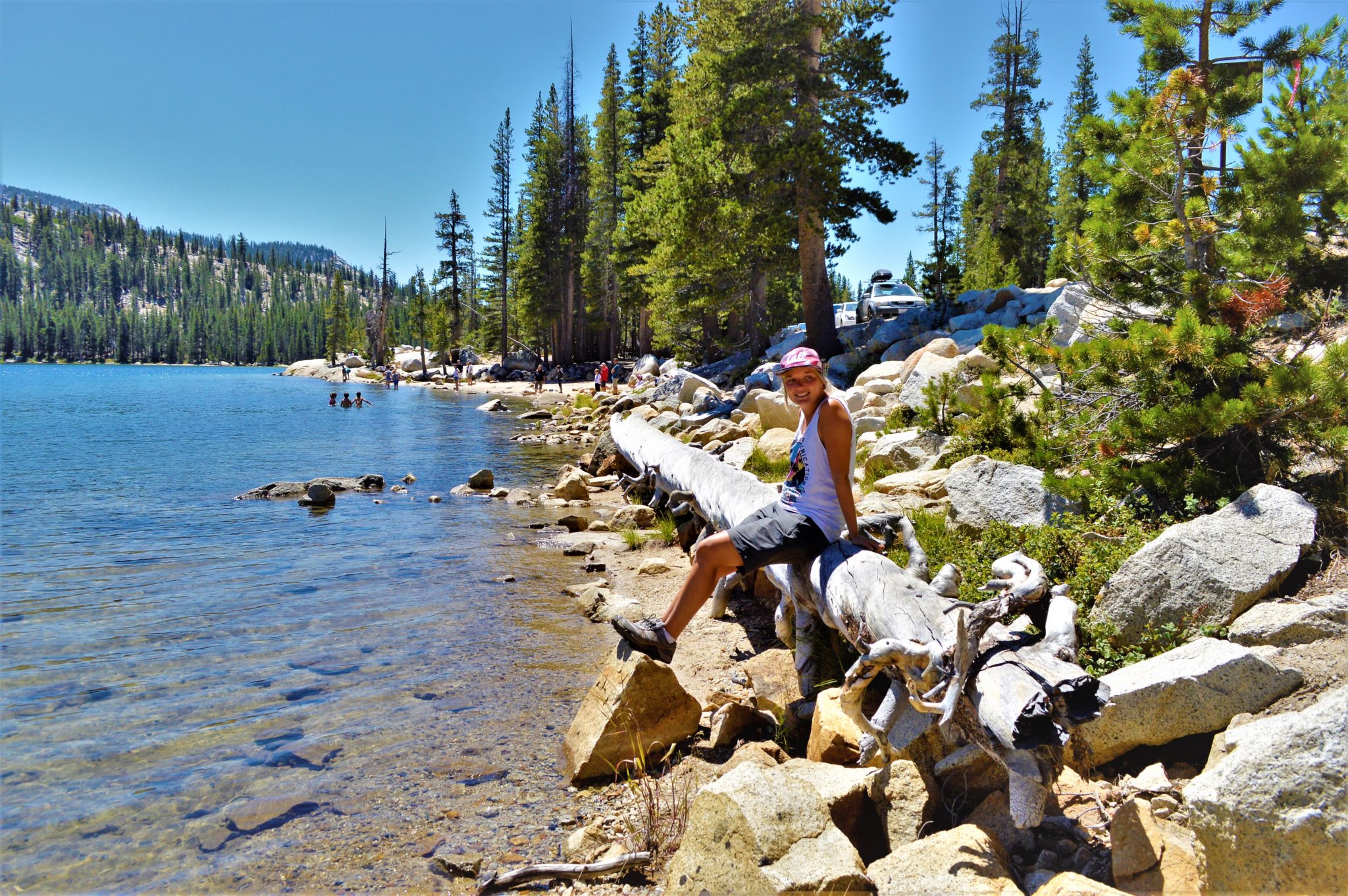 Sitting at Yosemite Lake, California
