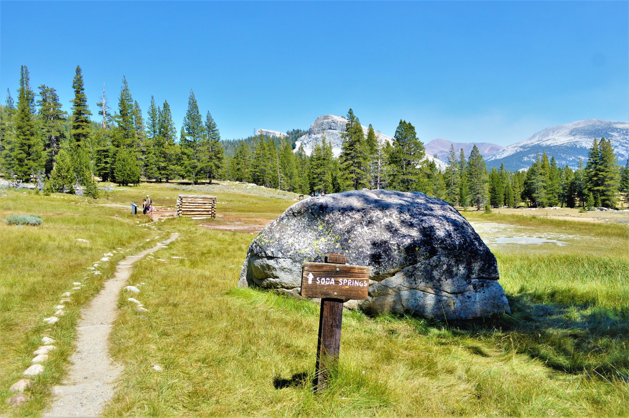 Soda Springs sign, Yosemite National Park, California