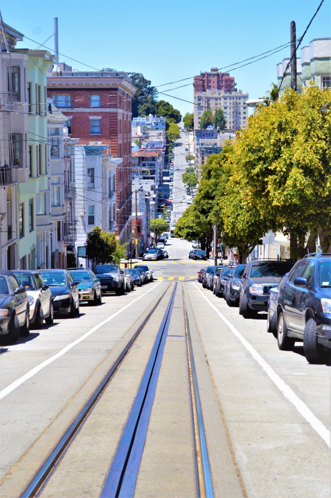 Tram line, San Francisco, USA