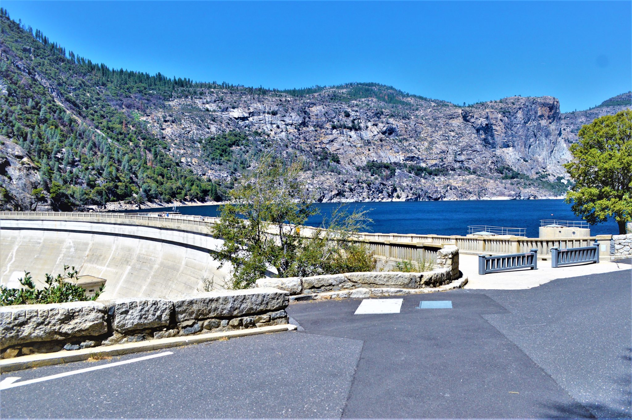 Walking path on Hetch Hetchy Dam, Yosemite, California
