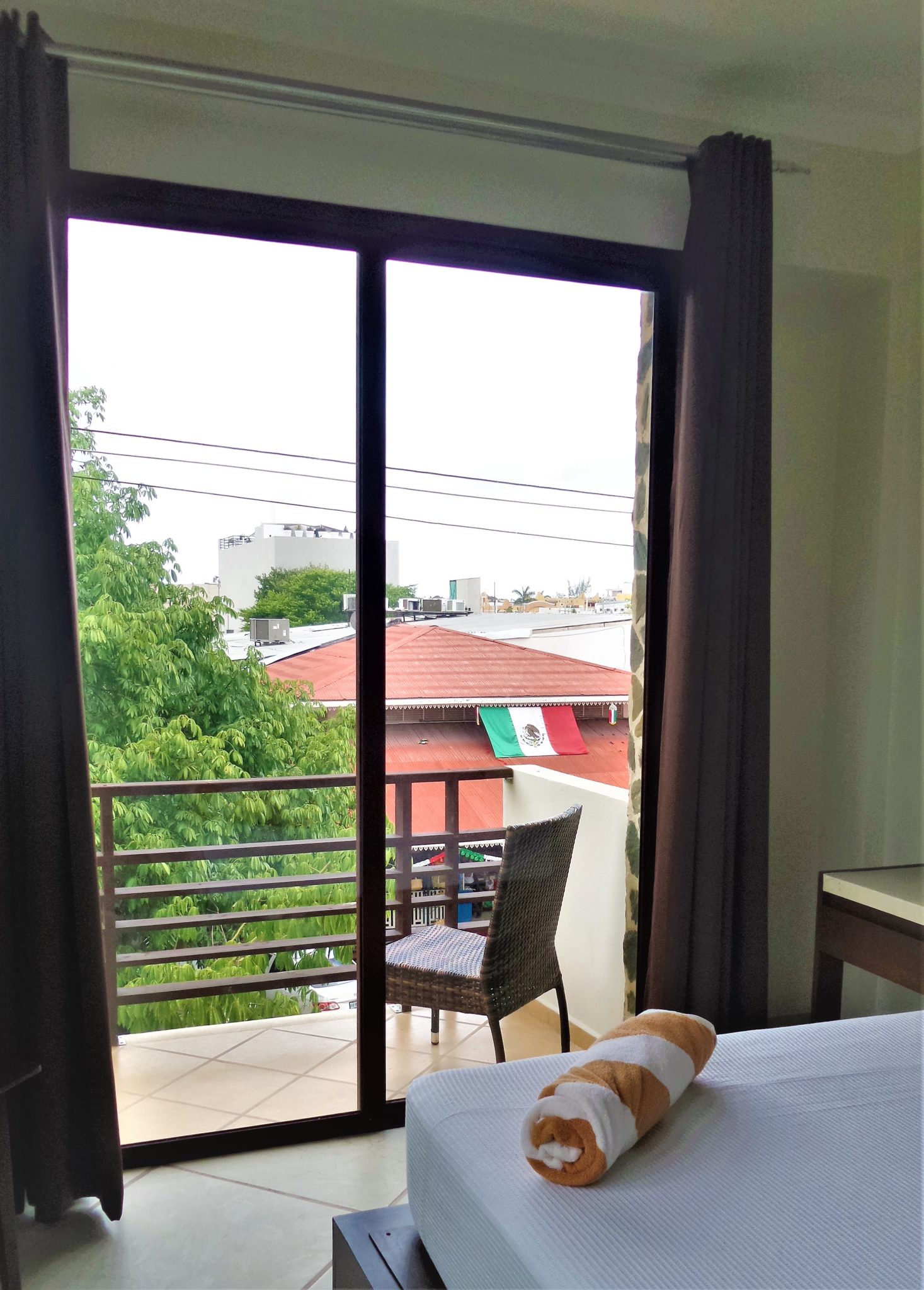 Balcony in bedroom, La Galeria by Bunik hotel, Playa Del Carmen