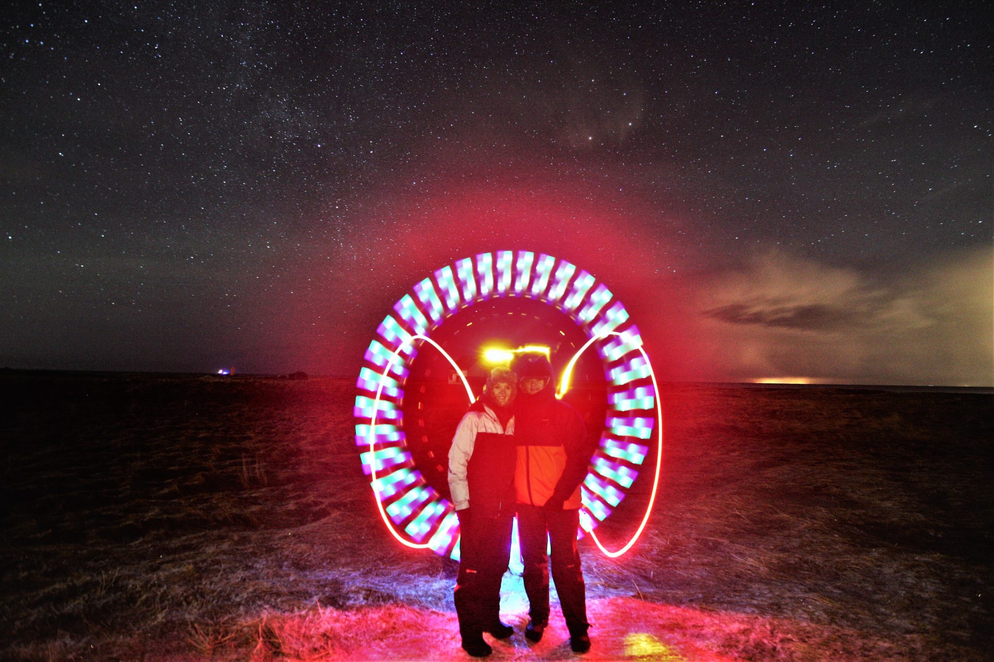 Light patterns, Northern Lights Tour, Happy World, Iceland