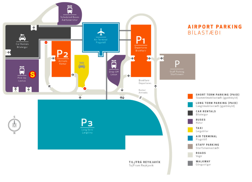 Map of Keflavik airport, Iceland