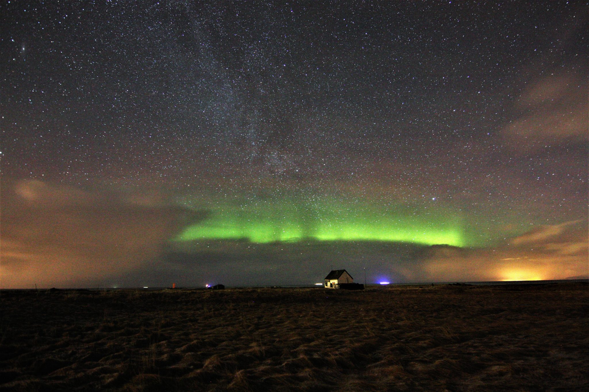 Northern lights above Iceland with Happy World Tours