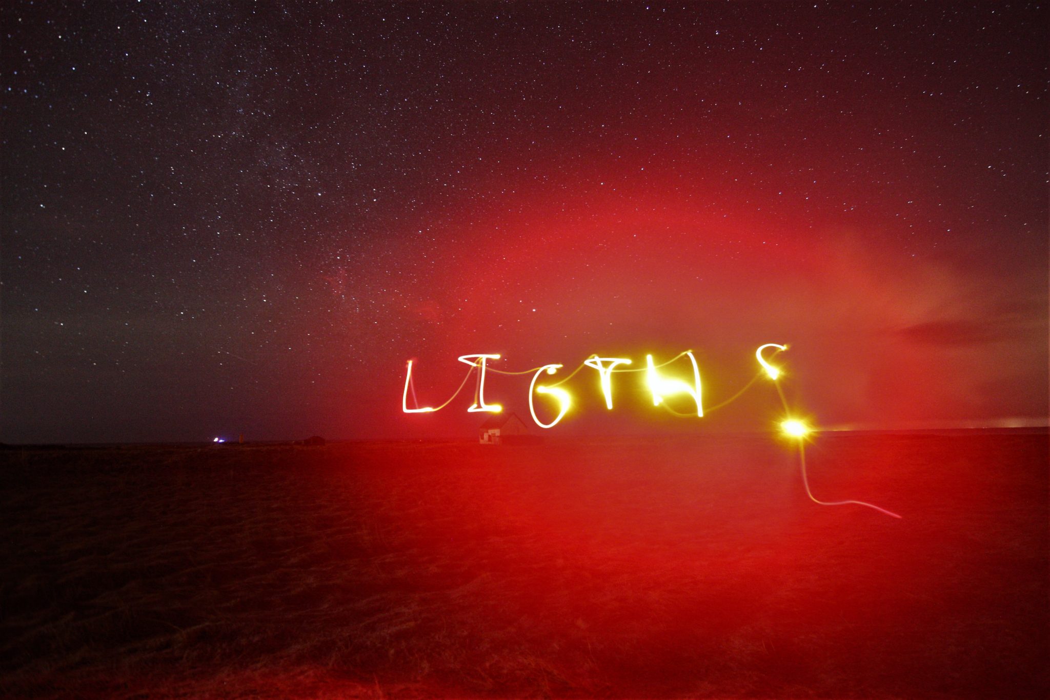 Writing in air, Northern lights tour photography, Iceland