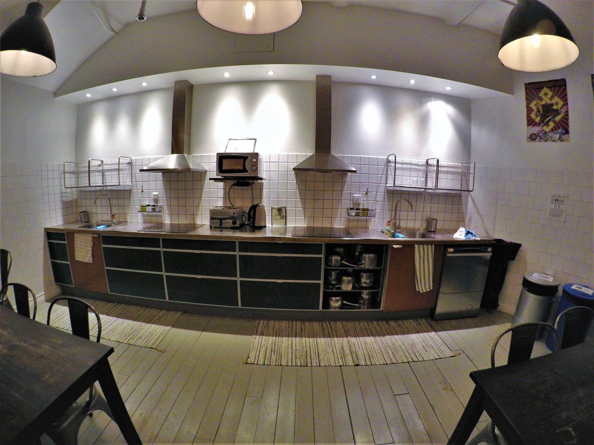 Kitchen, city backpackers hostel, stockholm, sweden