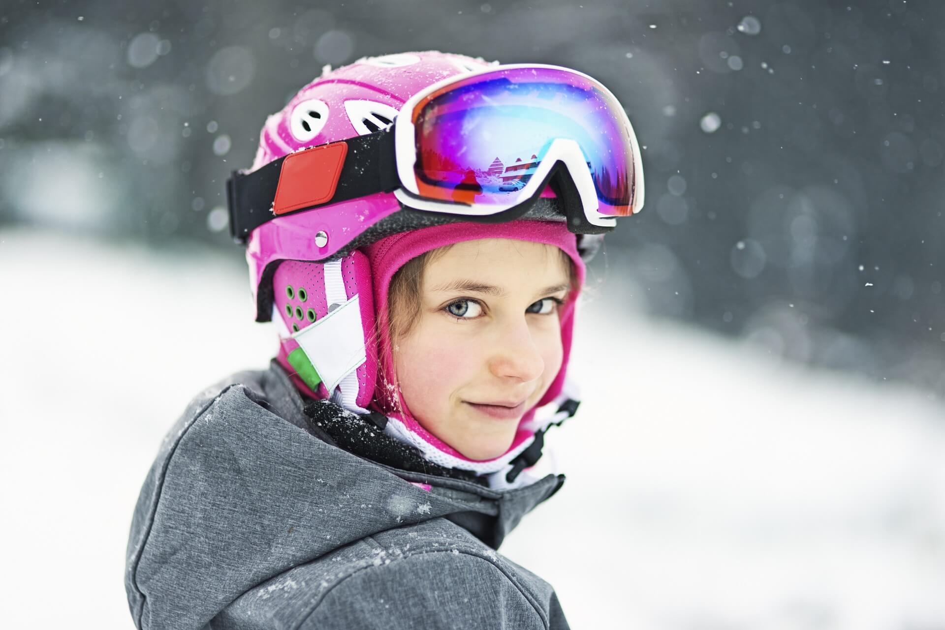 Girl skiing