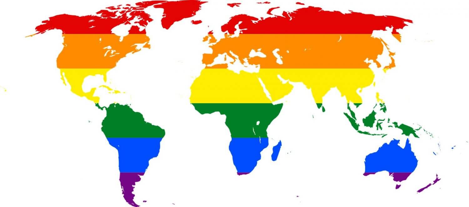 Rainbow LGBTQ World Map
