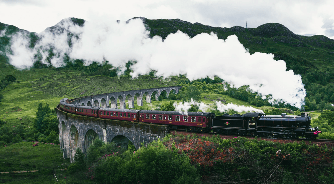 West highland way hiking harry potter steam train