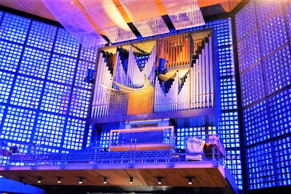 Organ inside of the chapel, Kaiser Wilhelm Memorial Church, Berlin, Germany