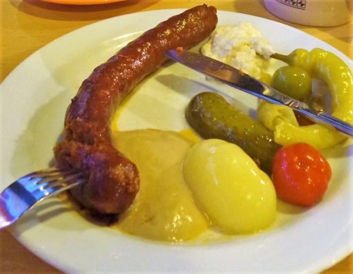 Sausage dish, Bratislava, Slovakia